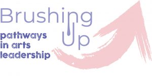 Image of a paint splash with "Brushing Up" text