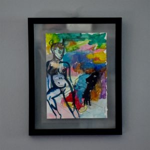 drawing of a nude female form