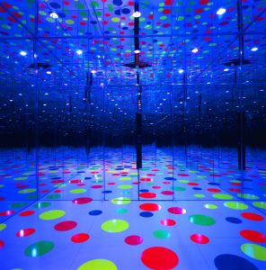 room of mirrors and dots