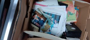box of photos, ephemera