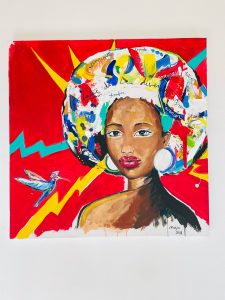 painting of a woman
