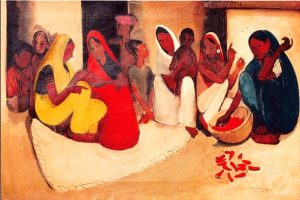 painting of a group of people