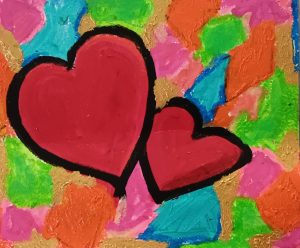 painting of hearts